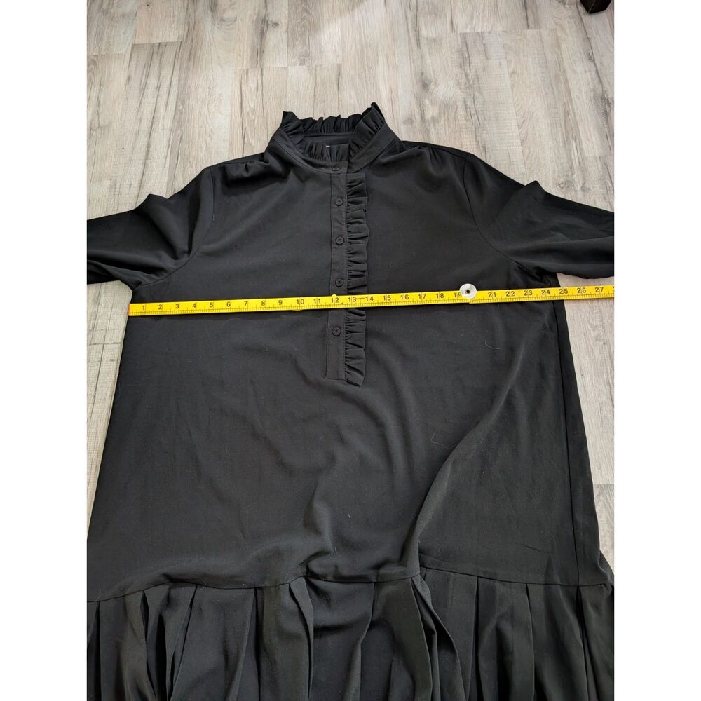 Tuckernuck Black Crepe Tate Dress Long Sleeve, XL (C3) - Picture 6 of 7